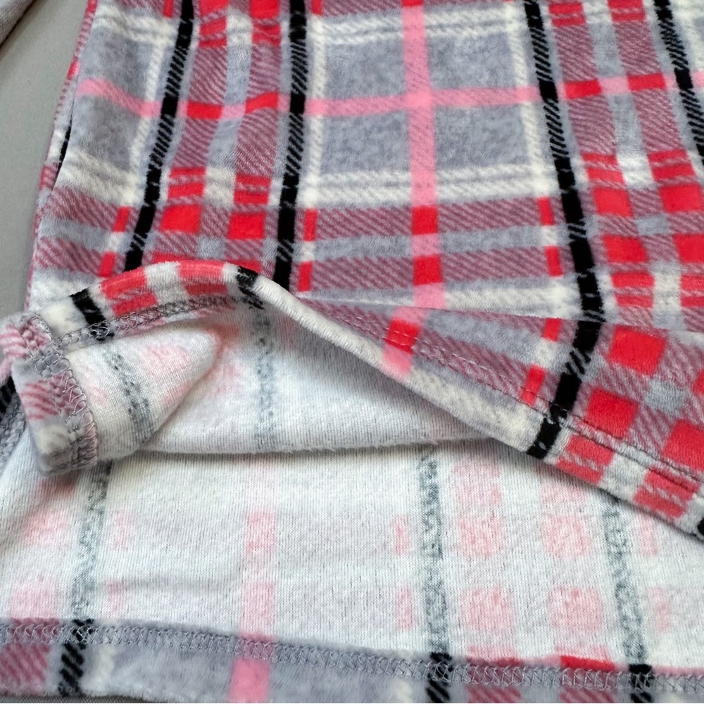ELLEN TRACY soft fleece plaid PJ pajama set, S. - Picture 5 of 9